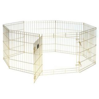 Gold 8 Panel Exercise Pen With Door   24H x 42H
