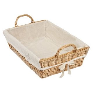 Burts Bees Baby Rattan Storage Basket with Cotton Liner 18.75x 5