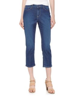 Melissa Cropped Denim Jeans, Medium Indigo