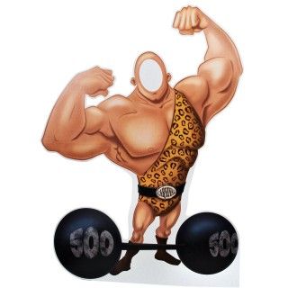 Carnival Strong Man with Barbell Stand In