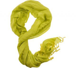 Womens SAACHI Linen Solids   Lime Green Scarves