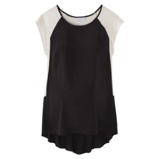 Liz Lange for Target Maternity Short Sleeve Top   Black/White XL