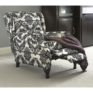 Black And White Wing Recliner