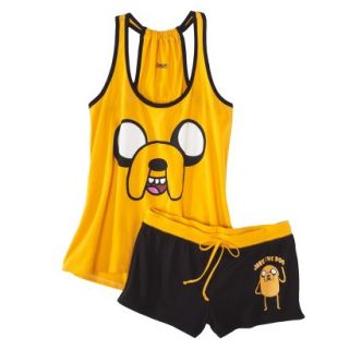 Adventure Time Juniors 2 Pc Pajama Set   Yellow Print M