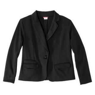 Merona Womens Plus Size Long Sleeve Tailored Blazer   Black 3