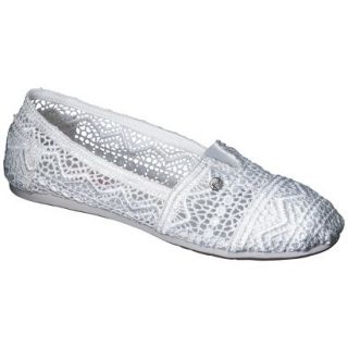 Womens Mad Love Lydia Crocheted Loafers   White 8