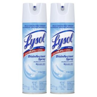 LYSOL Disinfectant Spray   CRISP LINEN, 19 Ounces, 2 Pack