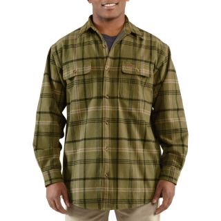 Carhartt Youngstown Flannel Shirt Jacket   Army Green, 2XL, Model 100081