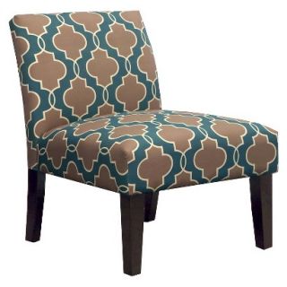 Skyline Armless Upholstered Chair Avington Armless Slipper Chair   Geometric