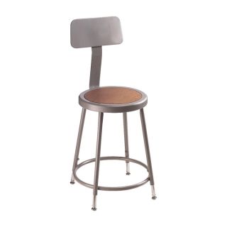 National Public Seating Adjustable Stool with Back   33 Inch, 300 Lb. Capacity,