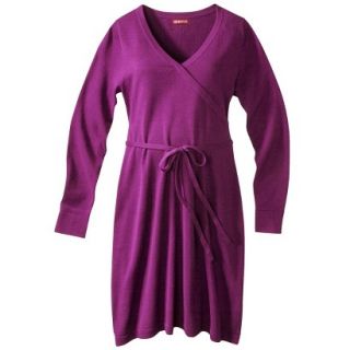 Merona Maternity Long Sleeve V Neck Sweater Dress   Purple L
