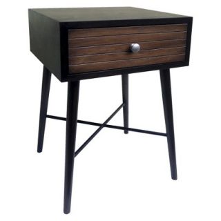 Accent Table Threshold Accent Table with Ribbed Drawer   Dark Brown (Espresso)