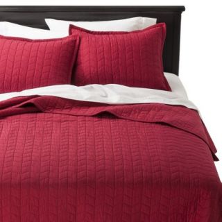 Threshold Vintage Washed Solid Quilt   Raspberry (Full/Queen)
