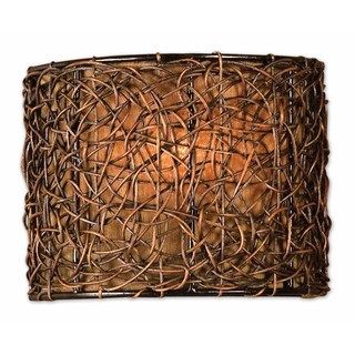 Knotted Rattan 1 light Wall Sconce Knotted Rattan Shade lighting Fixture