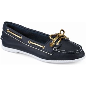 Sperry Top Sider Womens Audrey Navy Gold Shoes, Size 8 M   9266099