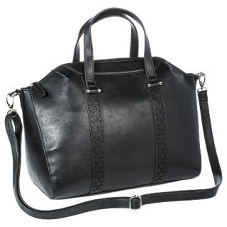 Mossimo Satchel Handbag with Crossbody Strap   Black
