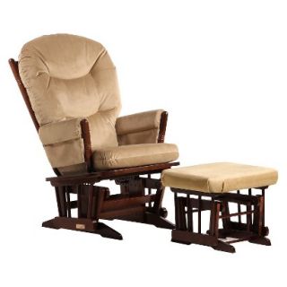 Glider and Ottoman Set Dutailier 2 Post Glider and Ottoman Combo   Light Brown