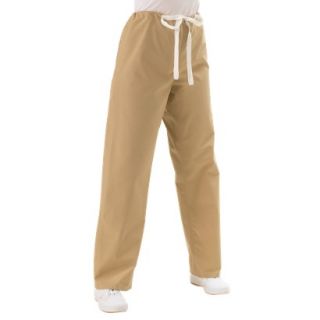 Medline Unisex Reversible Scrub Pants with Drawstring   Khaki (Medium)
