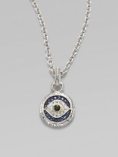 Judith Ripka Sapphire, Sterling Silver & 18K Yellow Gold Necklace   Silver 