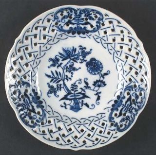 Blue Danube (Japan) Blue Danube Pierced Edge Salad Plate, Fine China Dinnerware
