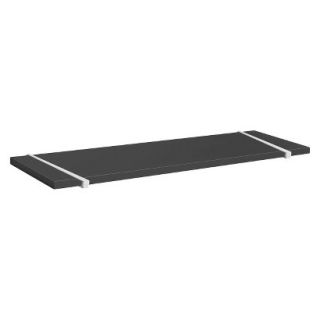 Wall Shelf Black Sumo Shelf With Silver Belt Supports   45W x 12D