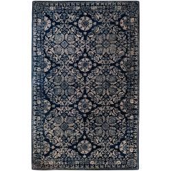 Smithsonian Hand tufted Blue Trabzon Oriental Pattern Woolrug (33 X 53)