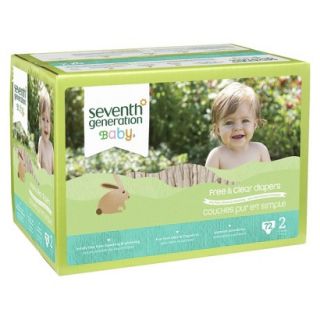 Seventh Generation Free and Clear Baby Diapers   72 Count (Size 2)