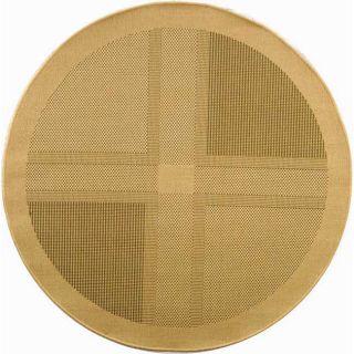 Indoor/ Outdoor Lakeview Natural/ Olive Rug (67 Round)