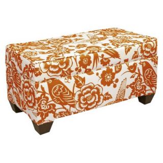 Skyline Bench Custom Upholstery Box Seam Bench 6225 Canary Tangerine