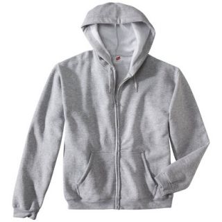 Hanes Premium Mens Fleece Zip Up Hooded Sweatshirt   Grey XL