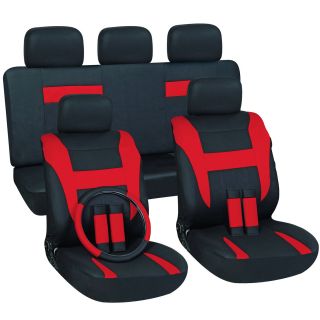Oxgord Red 17 piece Car Seat Cover Automotive Set