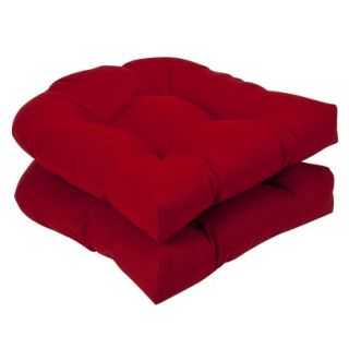 Outdoor 2 Piece Conversation/Deep Seating Chair Cushion Set   Red
