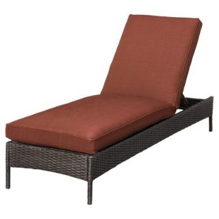 Threshold Orange Wicker Chaise Lounge Patio Furniture, Belvedere Collection