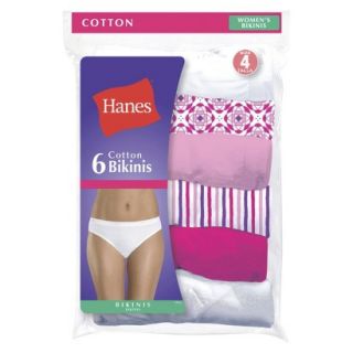 Hanes Womens 6 Pack Bikini   Assorted 5