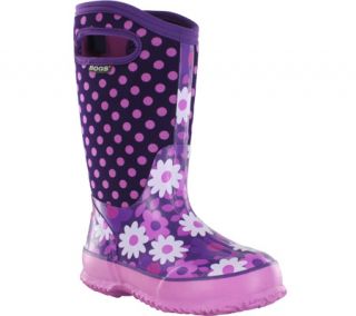 Girls Bogs Flower Dot   Plum Boots