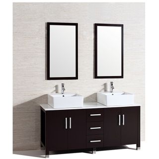 Modern Double 60 inch Bathroom Vanity/ Sink Set