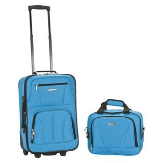 Rockland Turquoise 19 Rolling Carry on w/Tote