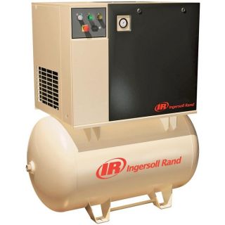 Ingersoll Rand Rotary Screw Compressor   230 Volts, 3 Phase, 7.5 HP, 28 CFM,