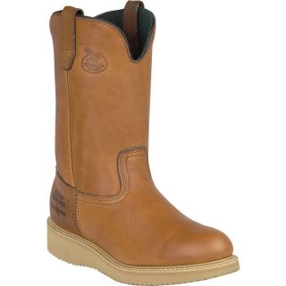 Georgia Farm & Ranch 10 Inch Wellington Work Boot   Barracuda Gold, Size 11,