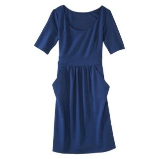 Merona Petites Elbow Sleeve Ponte Dress   Blue XSP