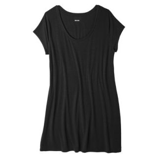 Mossimo Supply Co. Juniors Plus Size Short Sleeve Tee Shirt Dress   Black X