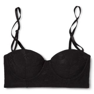 Self Expressions By Maidenform Womens Lace Crop Bustier 5659   Black 34B