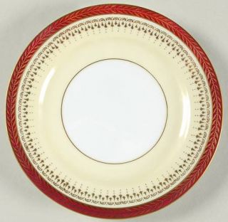 Noritake 4795 Bread & Butter Plate, Fine China Dinnerware   Rust Border, Gold  L