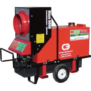 EcoBlaze Blaze Indirect Oil Fired Mobile Diesel Heater   510,000 BTU, 4500 CFM,