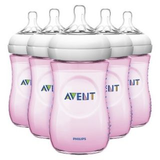 Avent Natural 9oz 5pk Baby Bottle Set   Pink