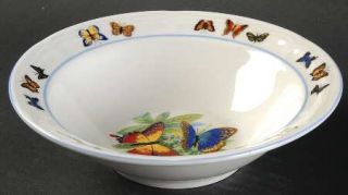 Tabletops Unlimited Butterflies Rim Cereal Bowl, Fine China Dinnerware   Butterf