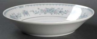 Sandalwood Harmony Coupe Soup Bowl, Fine China Dinnerware   Blue & Pink Floral R