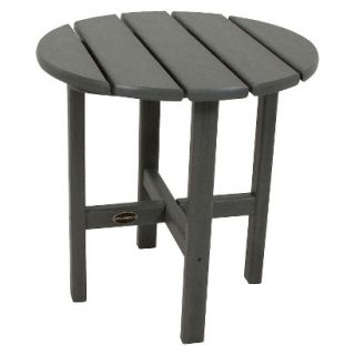 Polywood Round Patio Side Table   Grey