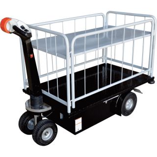 Vestil Traction Drive 1 Shelf Side Load Cart   250 Lb. Shelf Capacity, 500 Lb.