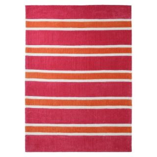 Rugby Stripe Area Rug   Pink/Orange (36x56)